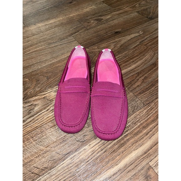Rothy's The Driver Driving Loafer Shoes Slip On Flat Raspberry Pink 8.5 US - Picture 2 of 11